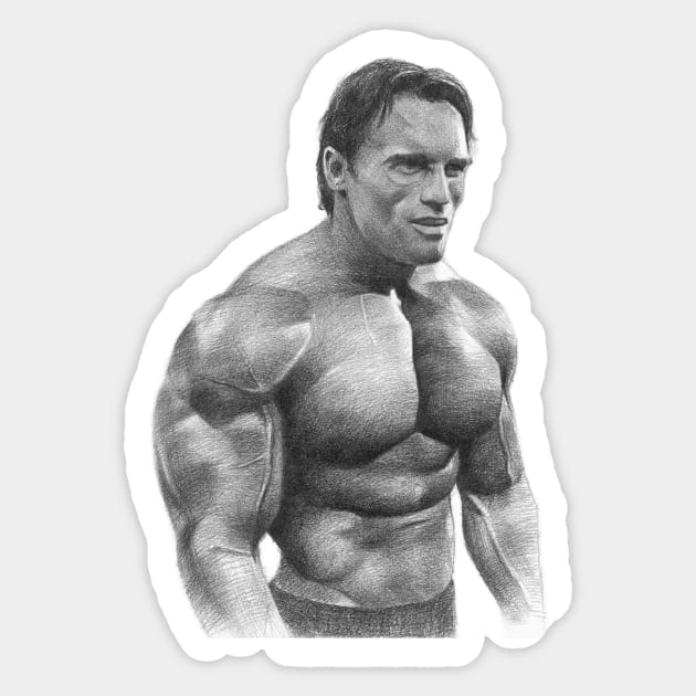 Arnold Schwarzenegger Sticker by korobovart